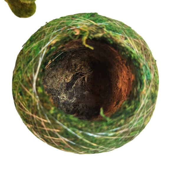 Moss Bunny Rabbit Figurine With Open Moss Balls Spring Easter Wreath Craft Suppl - Picture 10 of 13